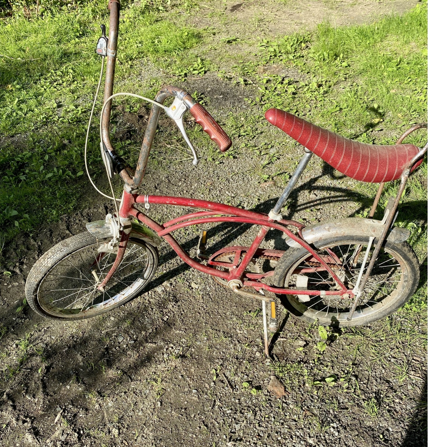 Vintage Red Banana Seat Schwinn Bicycle #2921
