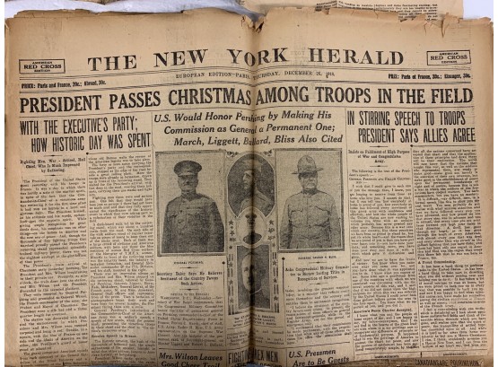 Ephemera Lot Including French And English 1918 Newspapers