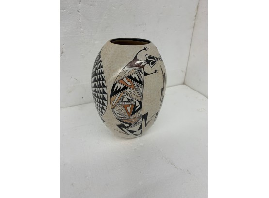 20th C Signed Native American Pottery - Standing 8 Inches