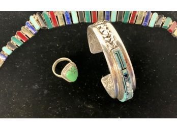 Three Pieces Southwest Jewelry