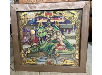 Bally Lost World Framed Pin Ball Glass