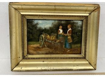 Small Signed Oil On Board