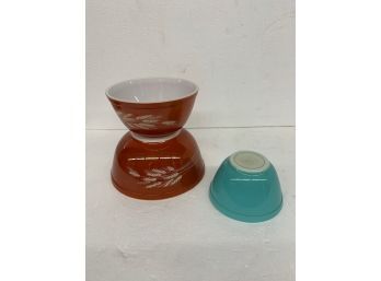 Three Pyrex Bowls