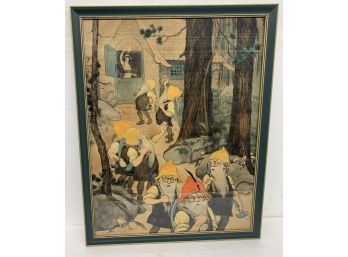 Elizabeth Tyler Snow White Print   23x28.5 Framed