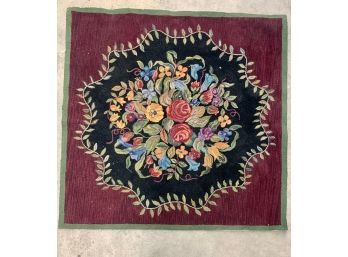 Handtufted Wool Rug. 60 Inch Sq