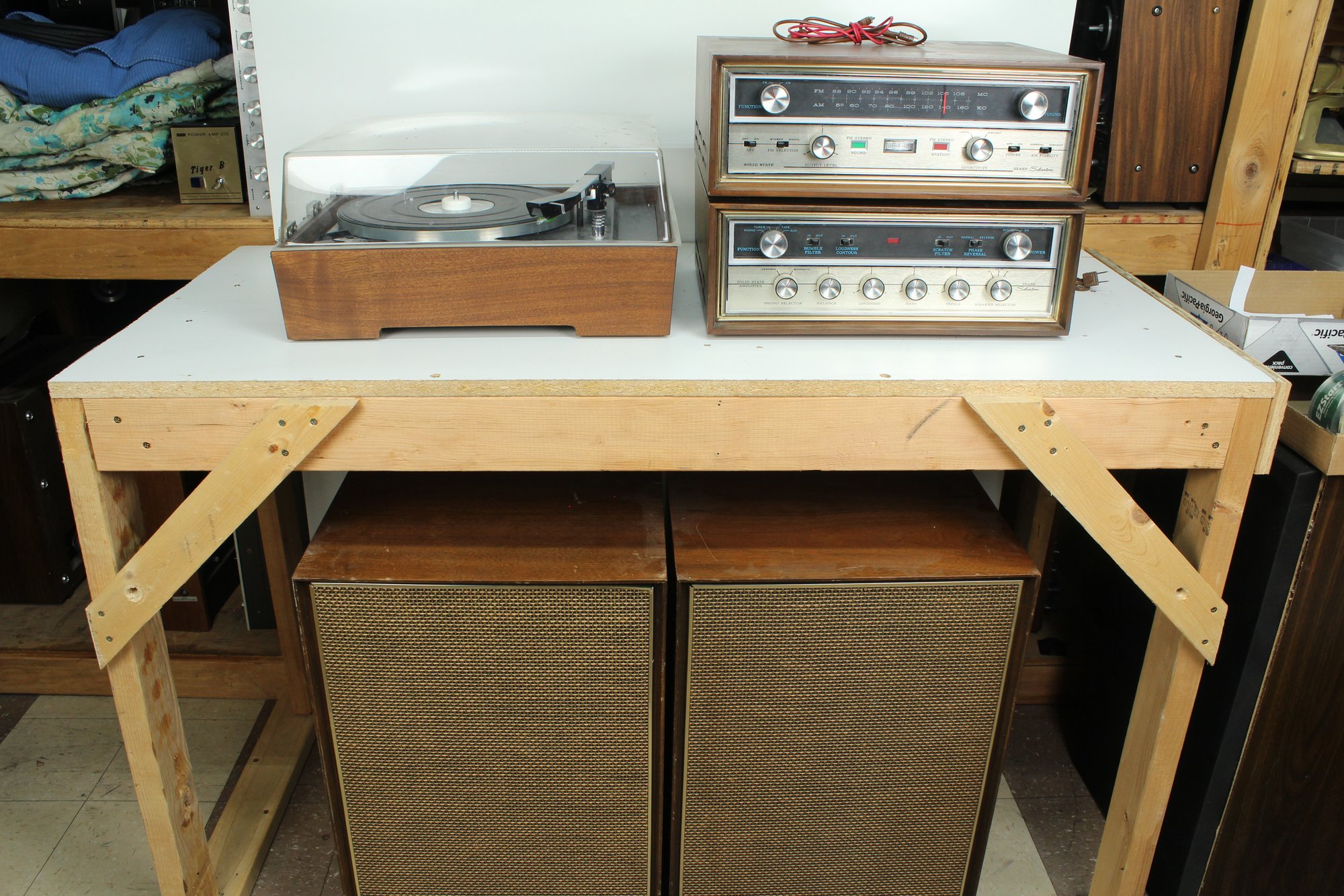 Vintage Mid Century Sears Silvertone Component Stereo System