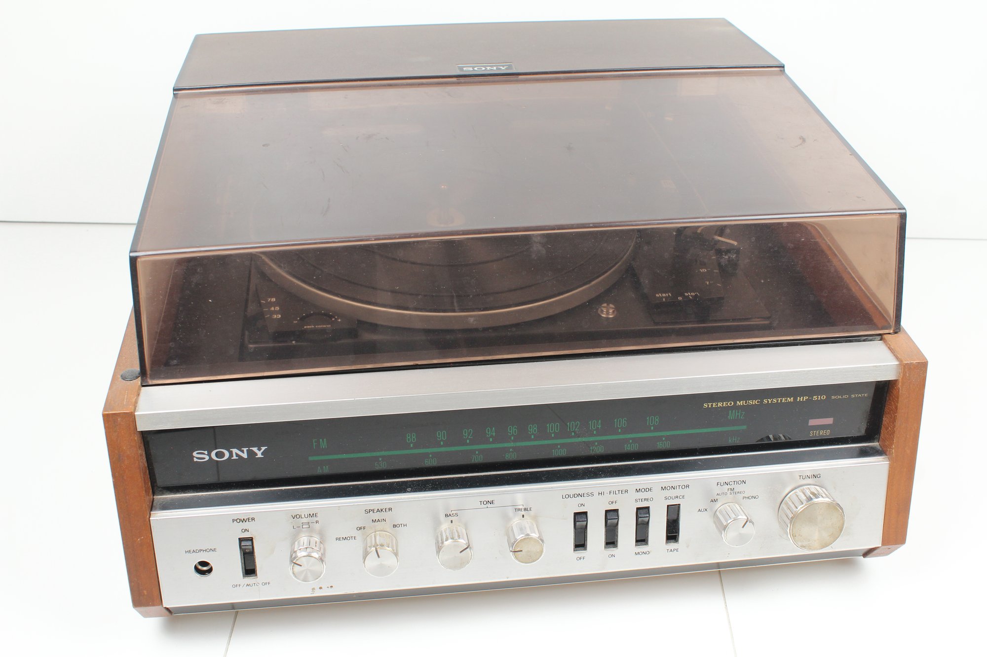 Vintage Sony Stereo Music System HP 510 With Dual 1210 Turntable  display picture 1