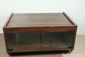 Vintage Fisher Component Cabinet TV Stand With Wheels