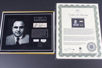 Al Capone Hair And Towel Piece In Display With COA, LOA, And LOP