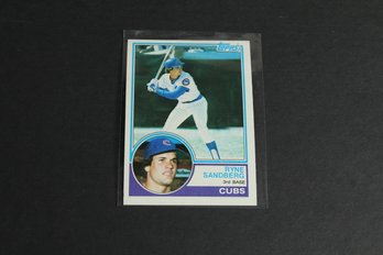 1983 Topps Ryne Sandberg Baseball Card #83 Chicago Cubs