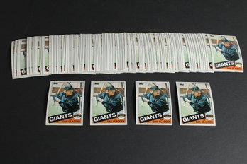 Lot Of 1985 Topps Dan Gladden Baseball Cards - 103 Total - San Francisco Giants