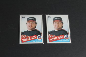 Lot Of 2 1985 Topps Tom Seaver Baseball Cards - Chicago White Sox