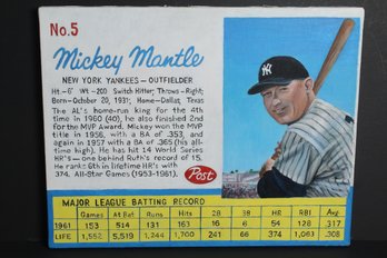 Mickey Mantle Baseball Card Painting - Signed By Artist - New York Yankees