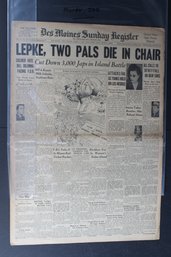 1944 Des Moines Sunday Register Louis Lepke
