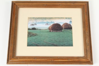 Framed Print Of The Jackson Haystacks By Photographer Frederic Joy
