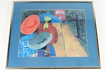 Framed Print Of Field Hands By African American Folk Artist Johnathan Green
