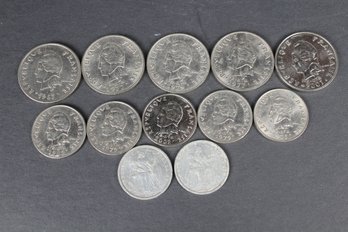 Modern French Polynesian Coins Variety Of Years And Denominations - 12 Coins