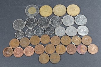 Modern Canadian Coins Big Variety From Pennies To 2 Dollar Coins