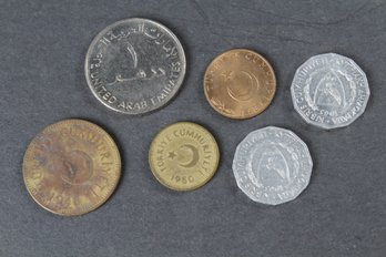 Middle Eastern Coins Mid-Century To Modern - 6 Coins Total