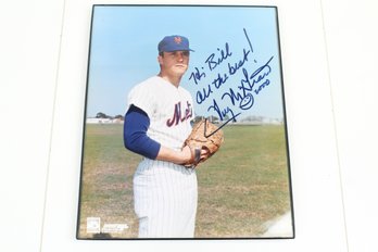 New York Mets Baseball Player And Mets HOF #45 Tug McGraw Signed Photo 1965 - 1974