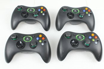 Lot Of Four Logitech Wireless Controllers For Original Xbox - Missing Dongles