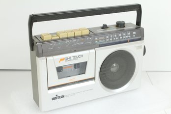 Vintage Unitech AM FM Radio Cassette Tape Player Recorder