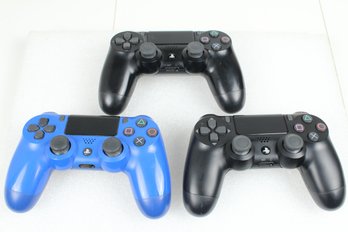 Lot Of Three PlayStation Dualshock 4 Wireless Controllers For PS4