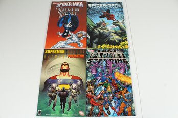 Lot Of 4 Assorted Softcover Graphic Novels - Spiderman And Batman