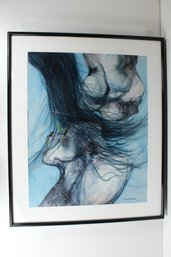 1989 Jesse Rios Oil Painting Untitled Signed By Artist, Framed - No Shipping