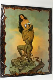 Passion By John Pitre On Large Ornate Wood Piece - No Shipping