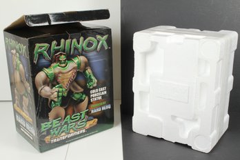Transformers Beast Wars Rhinox Cold Cast Porcelain Statue New In Box