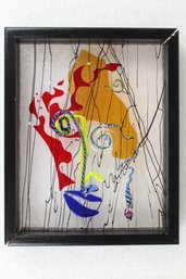2004 Fused Glass Portrait 'Hot Flash' By Terry Ow-Wing