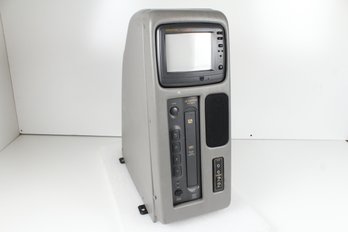 Vintage Rampage 5' TV And VCR Combo Floor Console And Cup Holder - Untested - No Shipping