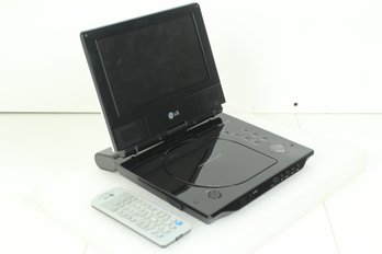 LG Portable DVD Player With Remote And Rechargeable Battery Attached - Untested