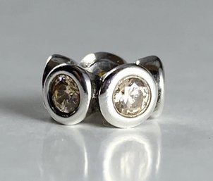 PANDORA LIGHTS CHAPMPAGNE CZ 925 ALE STERLING SILVER SPACER CHARM 790226CCZ