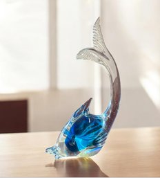 Aquarium Fish Large Murano Original Handmade Blown Crystal Glass Masterpiece