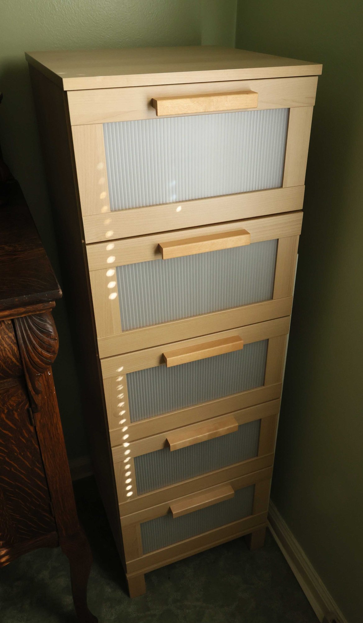 Ikea Aneboda 5 Drawer Chest - Beech Finish #6483 | Auctionninja.com