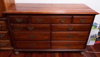 Queen Anne Style Double Dresser Vanity Credenza Sideboard Chest
