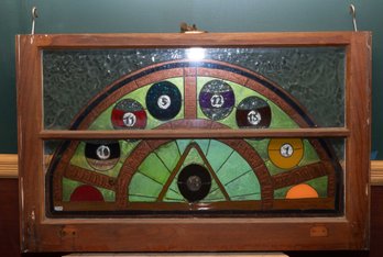 Billiards Decor - Hand Painted Window - Home Decor