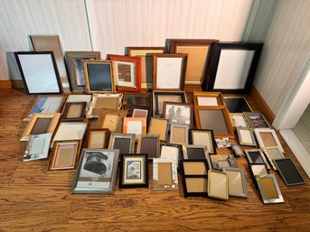 Large Mixed Lot Of Decorative Picture Frames  Wood, Metal & Tabletop Styles