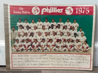 1975 Philadelphia Phillies Team Photo Print  Sunday Bulletin Issue (14 X 10.5)