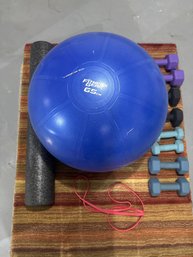 Fitness Bundle - Weights, Resistance Band, Exercise Bal, Foam Roller
