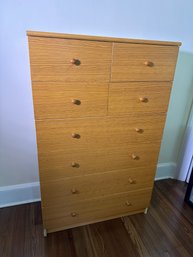 Tall Wood 10-Drawer Lingerie Chest / Storage Dresser