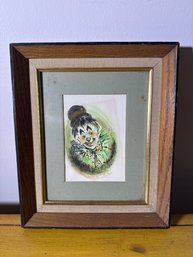 Original Clown Portrait By Lilyan – Framed Signed Painting