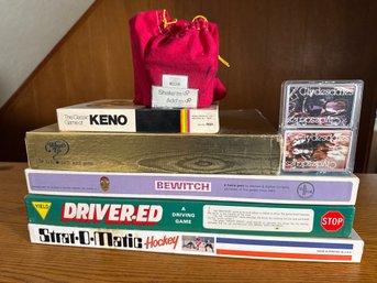 Vintage Game & Card Collection – Strat-O-Matic Hockey, Driver-Ed, Bewitch, Keno, Clydesdales Cards & More