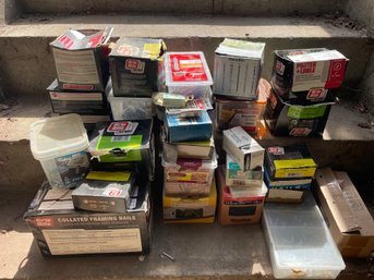 Large Lot Of Assorted Screws, Nails, Hardware