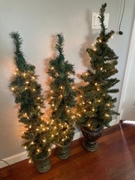 Christmas Decorative Trees W/ Lights - Christmas Decor - Tested