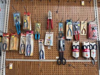 Assorted Hand Tools - Pliers, Tin Snips, And More - See All Photos - Large Lot