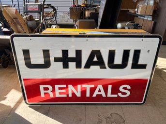 Double Sided Metal UHAUL  RENTALS  Sign