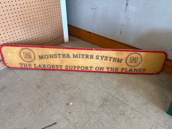 MONSTER MITRE SYSTEM Wooden Decorative Sign